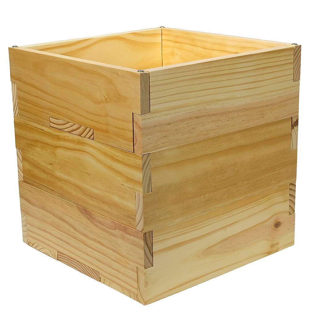 Excello Global Products - 18"x18" Planter Box with Light Pole Holder - Brown