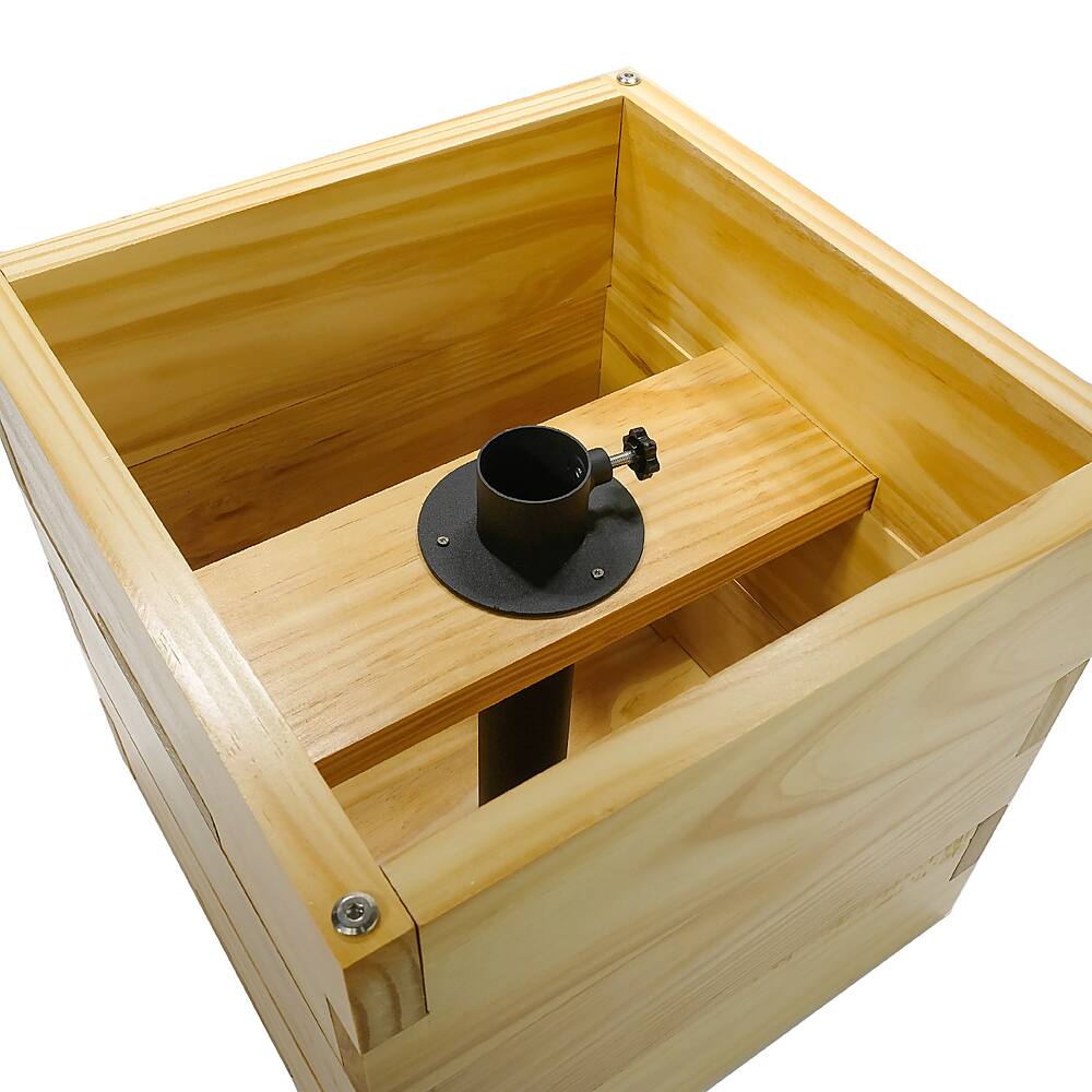 Excello Global Products - 18"x18" Planter Box with Light Pole Holder - Brown
