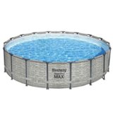 Bestway - Steel Pro MAX 16 Foot Round Above Ground Pool Set with 3 Layer Liner
