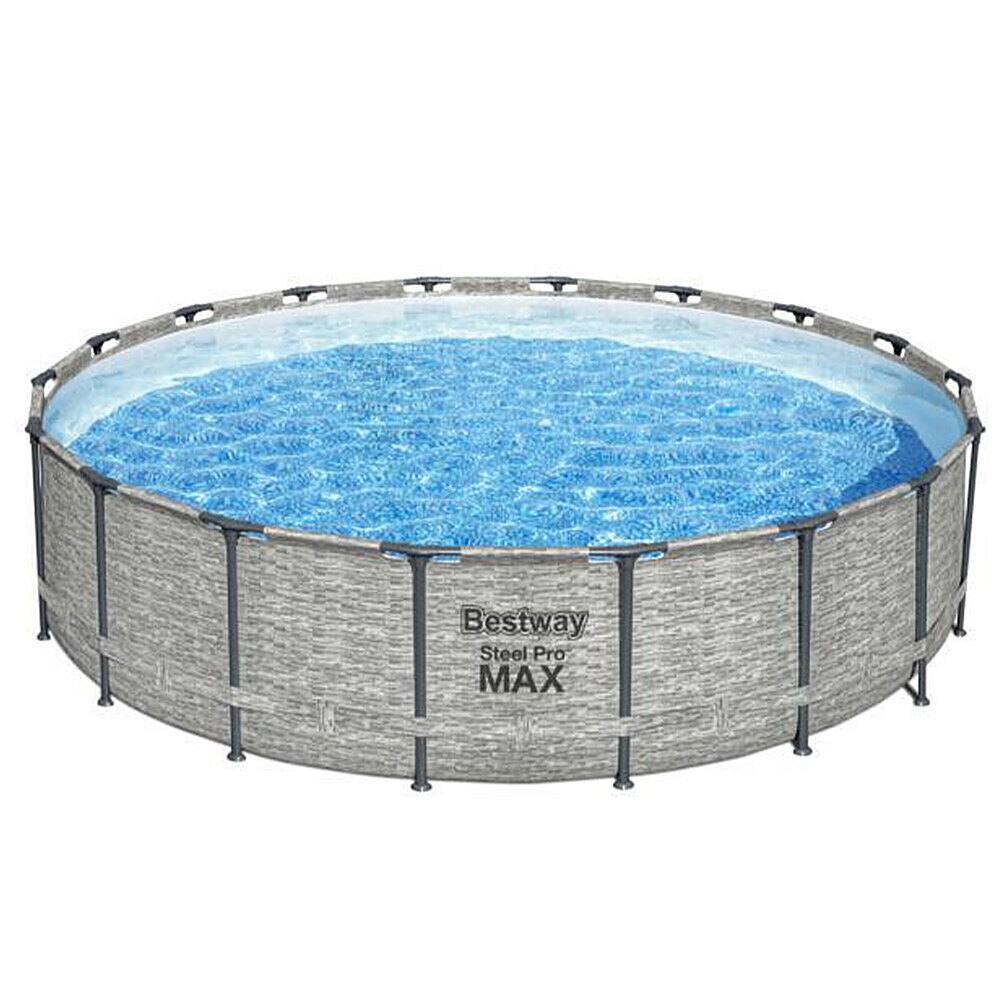 Bestway - Steel Pro MAX 16 Foot Round Above Ground Pool Set with 3 Layer Liner