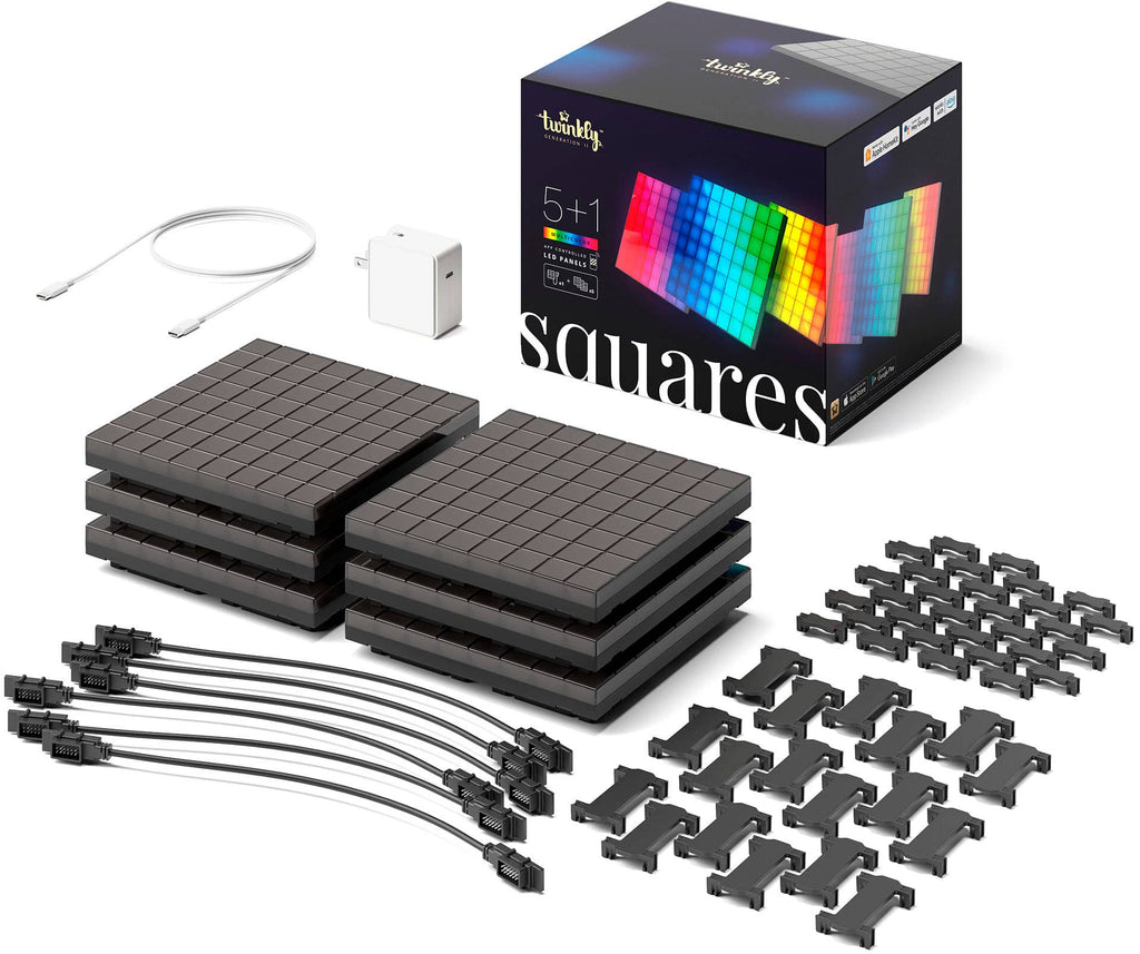 Twinkly - Squares LED Panels 5+1 Combo Pack - Black