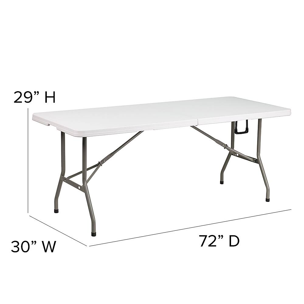 Alamont Home - Harris 10' x 10' Pop Up Canopy Tent and 6 Ft. Bi-Fold Table with Carrying Handle - White