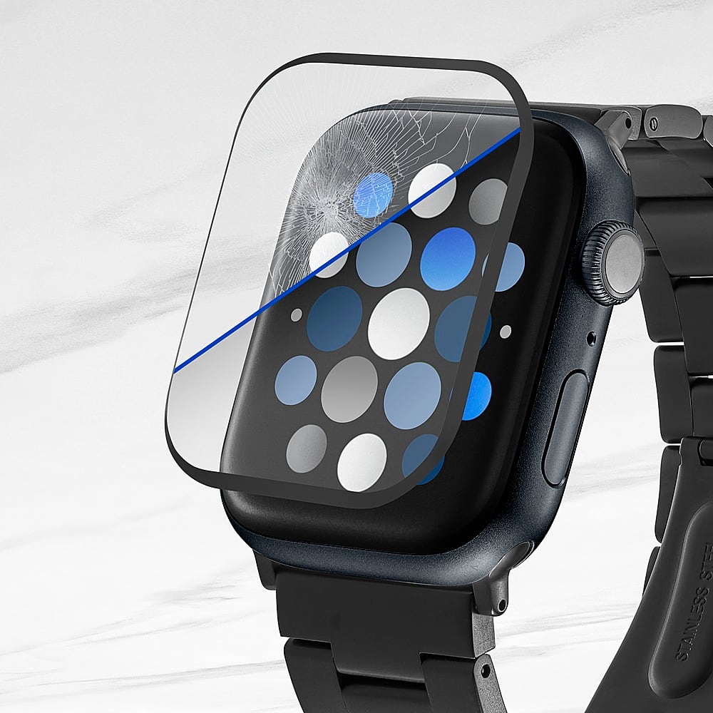 Insignia™ - Hybrid Glass Screen Protectors for Apple Watch 45mm (2-Pack) - Clear