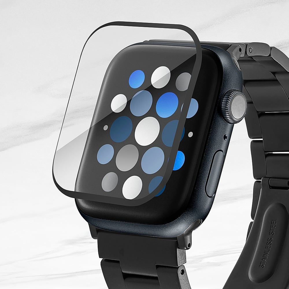 Insignia™ - Hybrid Glass Screen Protectors for Apple Watch 45mm (2-Pack) - Clear