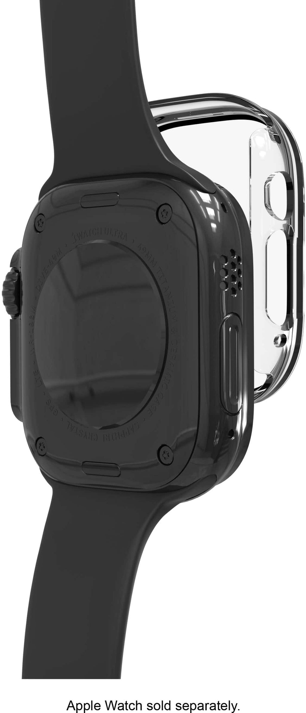 ZAGG - InvisibleShield Glass Elite 360 Integrated Bumper + Screen Protection for Apple Watch Ultra 3/2/1 49mm - Clear