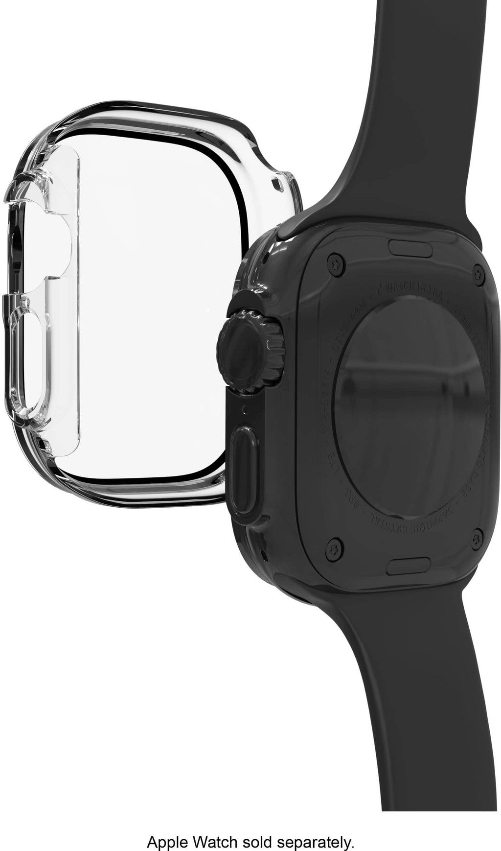 ZAGG - InvisibleShield Glass Elite 360 Integrated Bumper + Screen Protection for Apple Watch Ultra 3/2/1 49mm - Clear