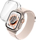 Raptic - 360X Bumper with Built-In Glass Screen Protection for Apple Watch Ultra 49mm - Clear