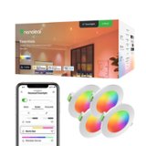 Nanoleaf - Essentials 4" Smart LED Downlight Thread & Matter Compatible (4 Pack) - Multicolor
