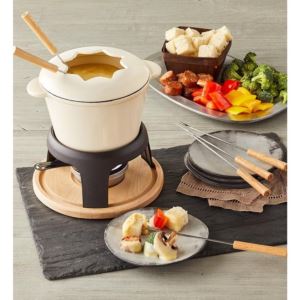 Harry & David 528979 Cast Iron Fondue Set