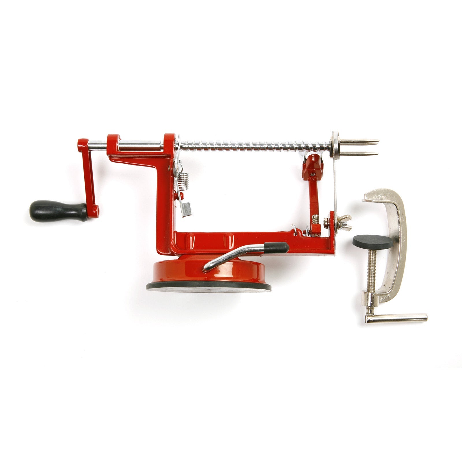 Norpro Apple-Master Parer, Slicer & Corer With Vacuum Base and Clamp for Rough Surfaces, Gray
