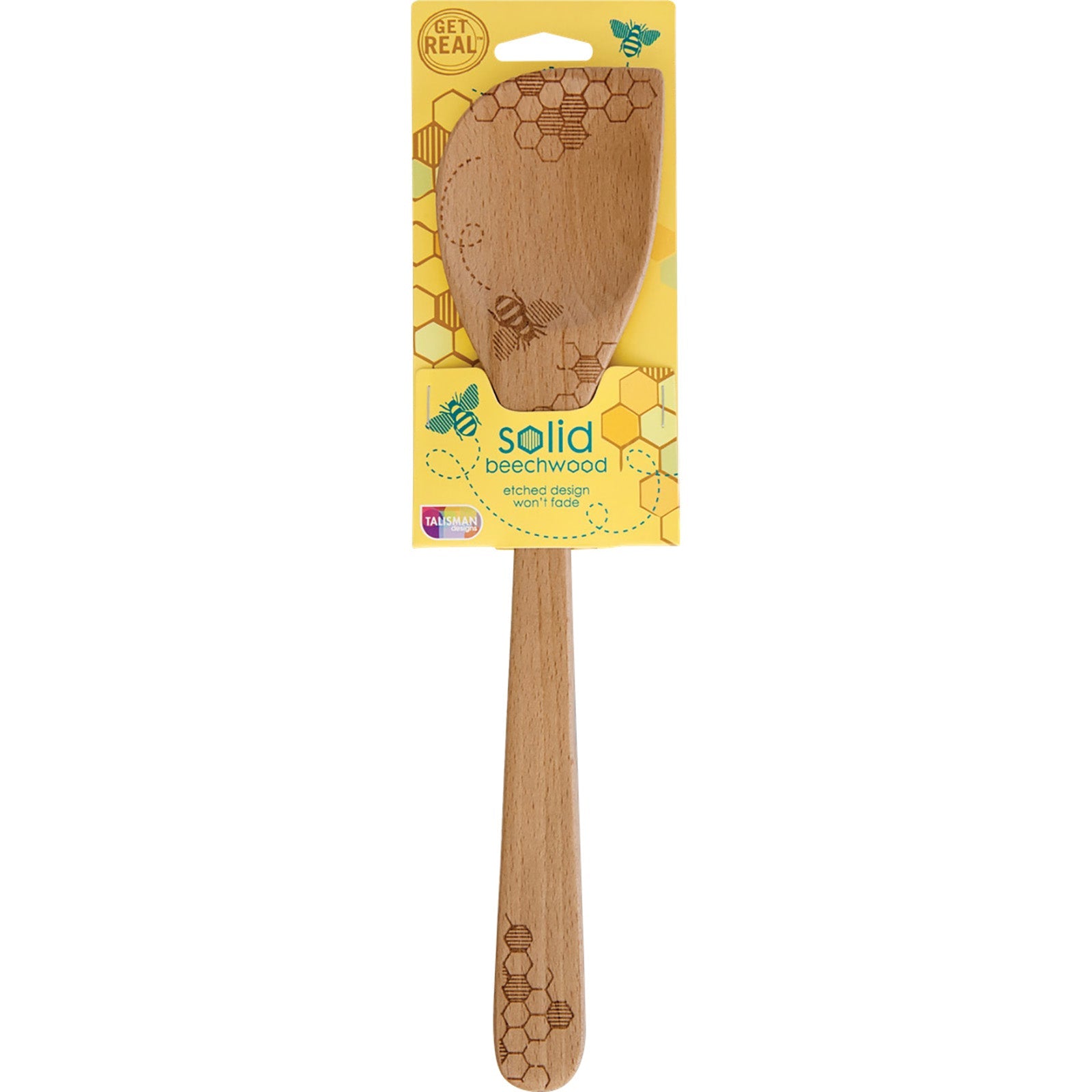 Talisman Designs Beechwood Corner Spoon - Honey Bee Collection, Set of 1