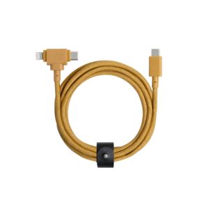 Native Union BELT-CCL-KFT-NP Belt Cable Duo USB-C to Lightning & USB-C Kraft