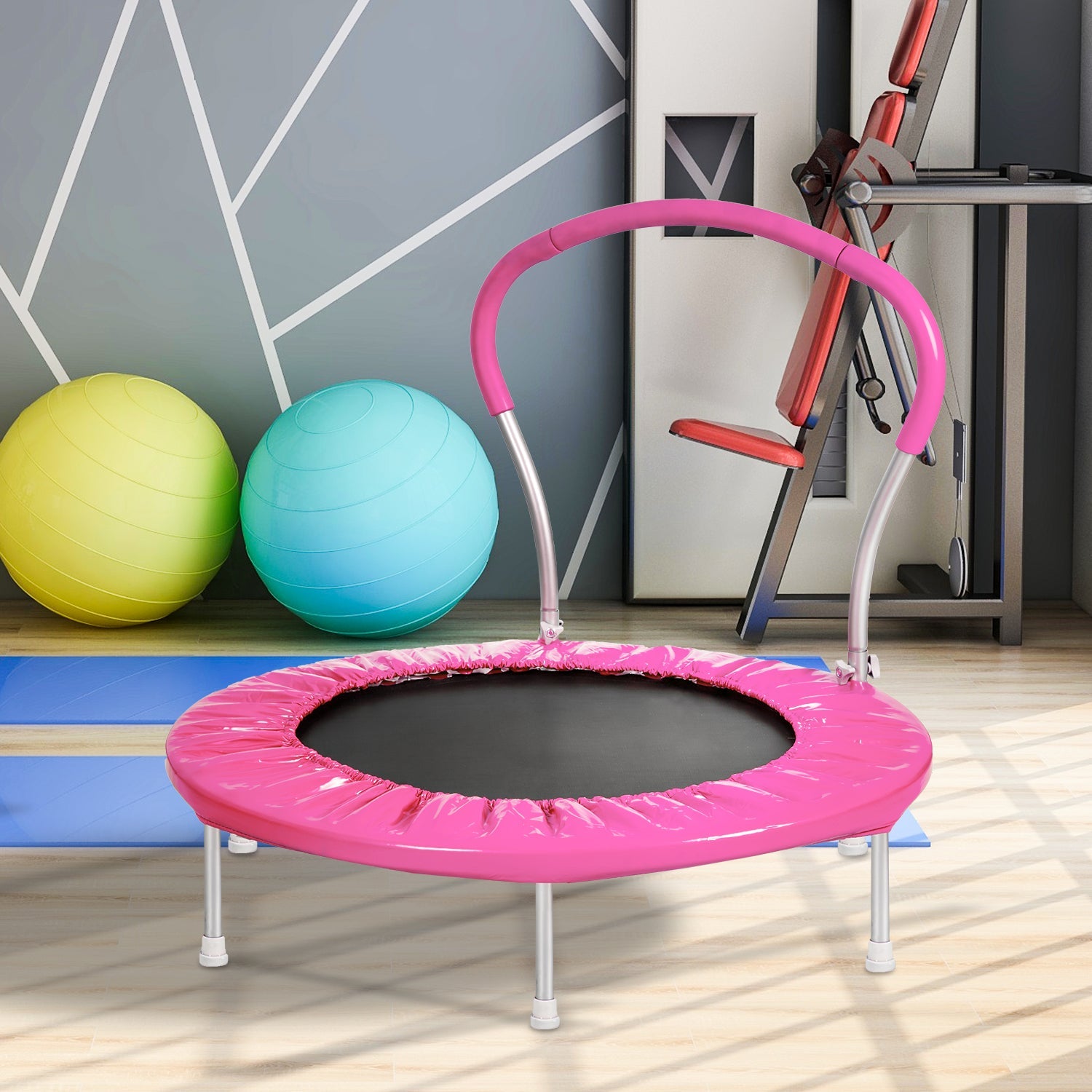 Streamdale 36" TRAMPOLINE WITH HANDLE(PI)-METAL