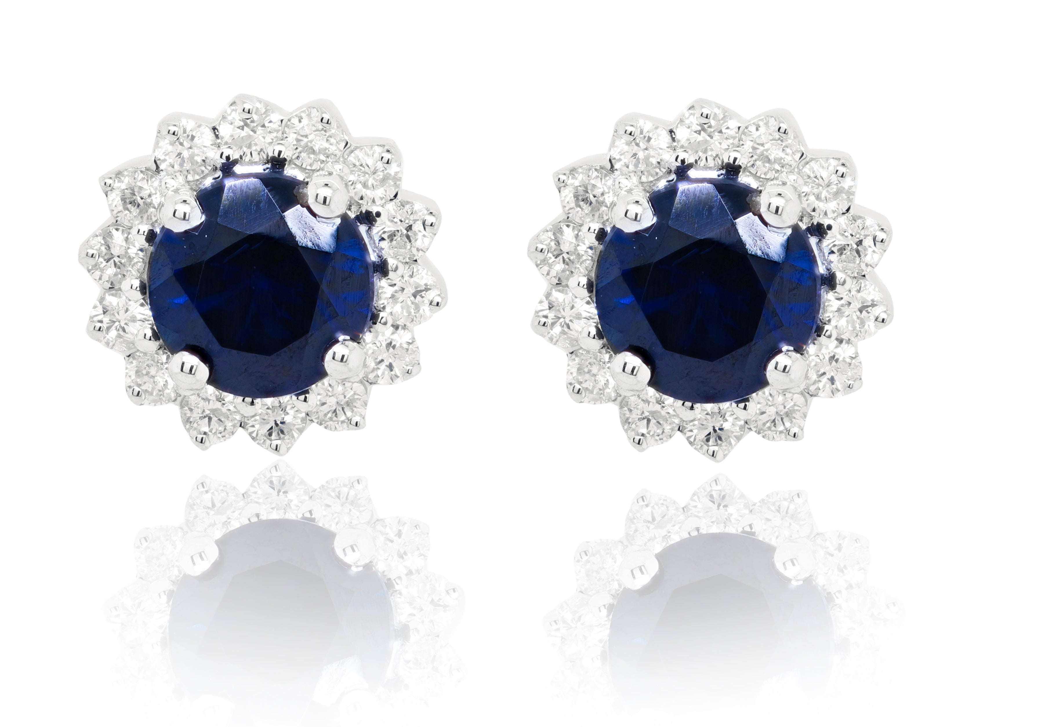 14K White Gold 0.74 ct. Diamond Earrings