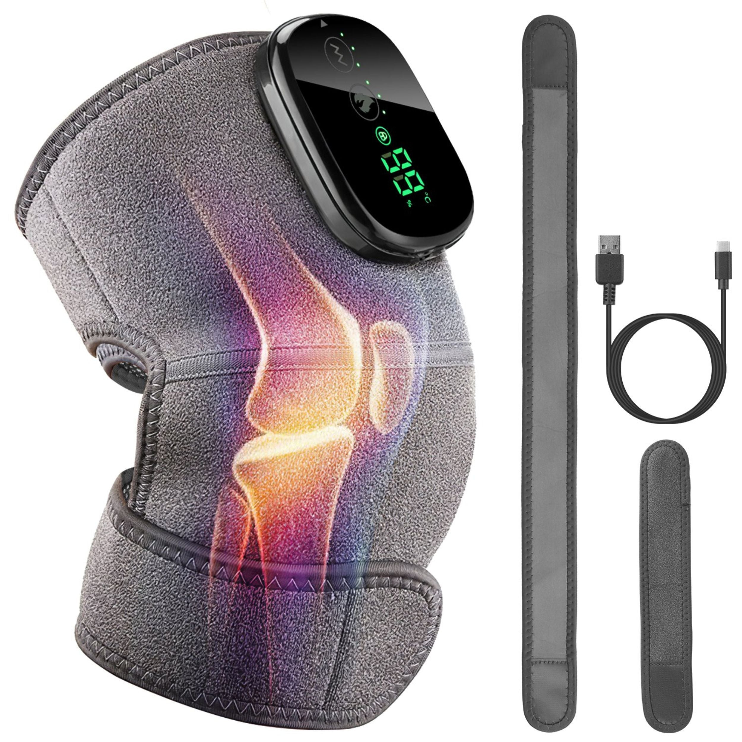 3-in-1 Heated Knee Massager & Shoulder Pads - 3 Modes for Pain Relief