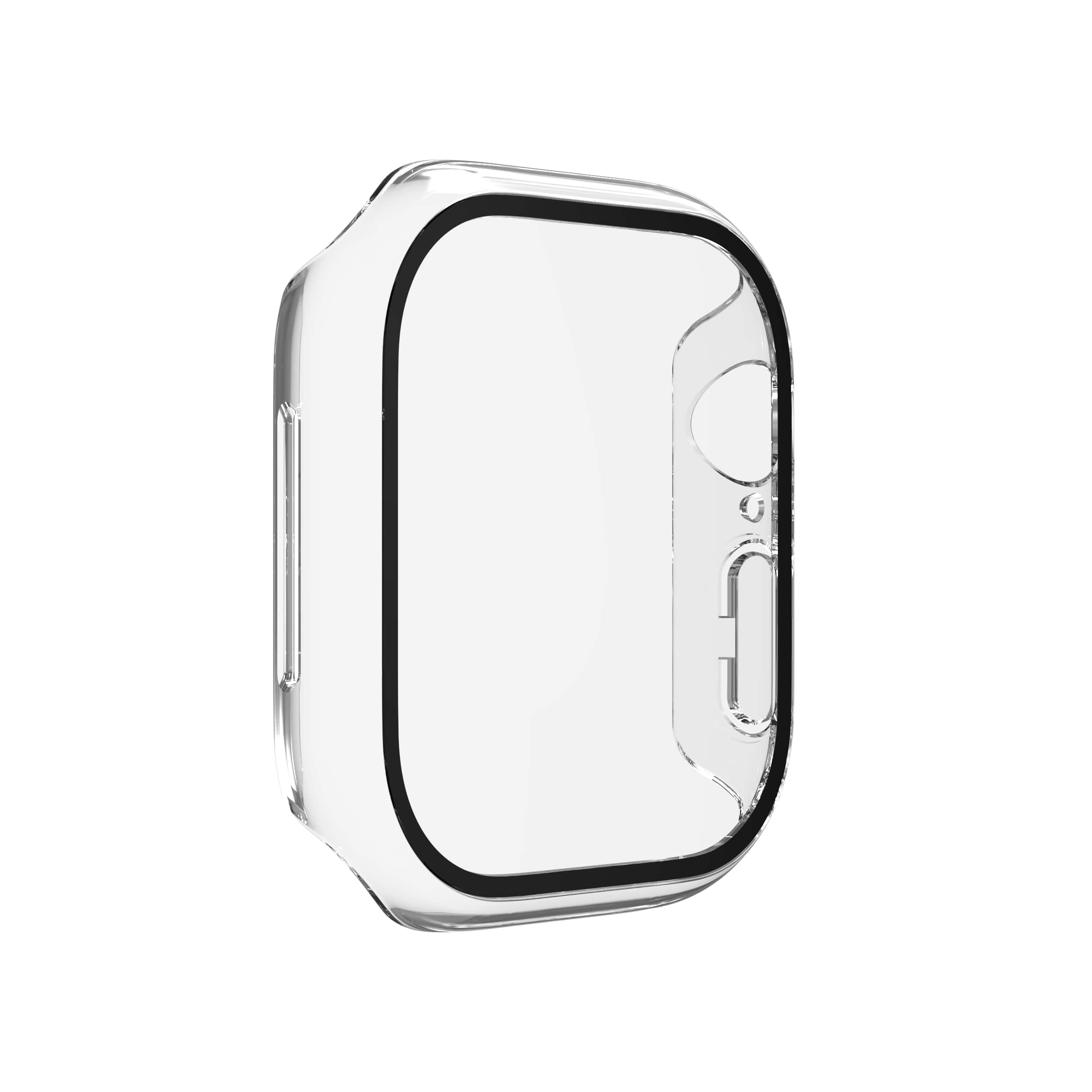 ZAGG - InvisibleShield Glass Elite 360 Integrated Bumper + Screen Protection for Apple Watch Series 11/10 Large - Clear