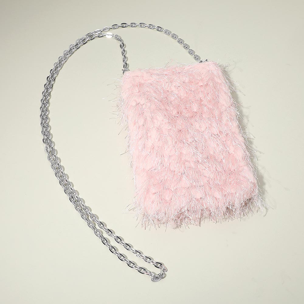 Fluffy Faux Fur Crossbody Phone Case Bag