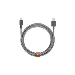 Native Union BELT-L-ZEB-3-NP Belt Cable XL USB-A to Apple Lightning Zebra