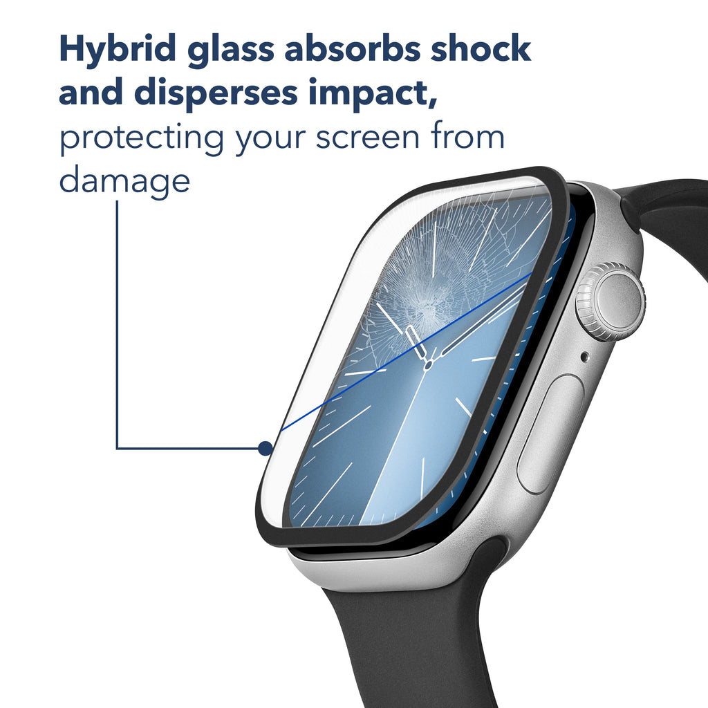 Insignia™ - Hybrid Glass Screen Protectors for Apple Watch 42mm 2024 (2-Pack) - Clear