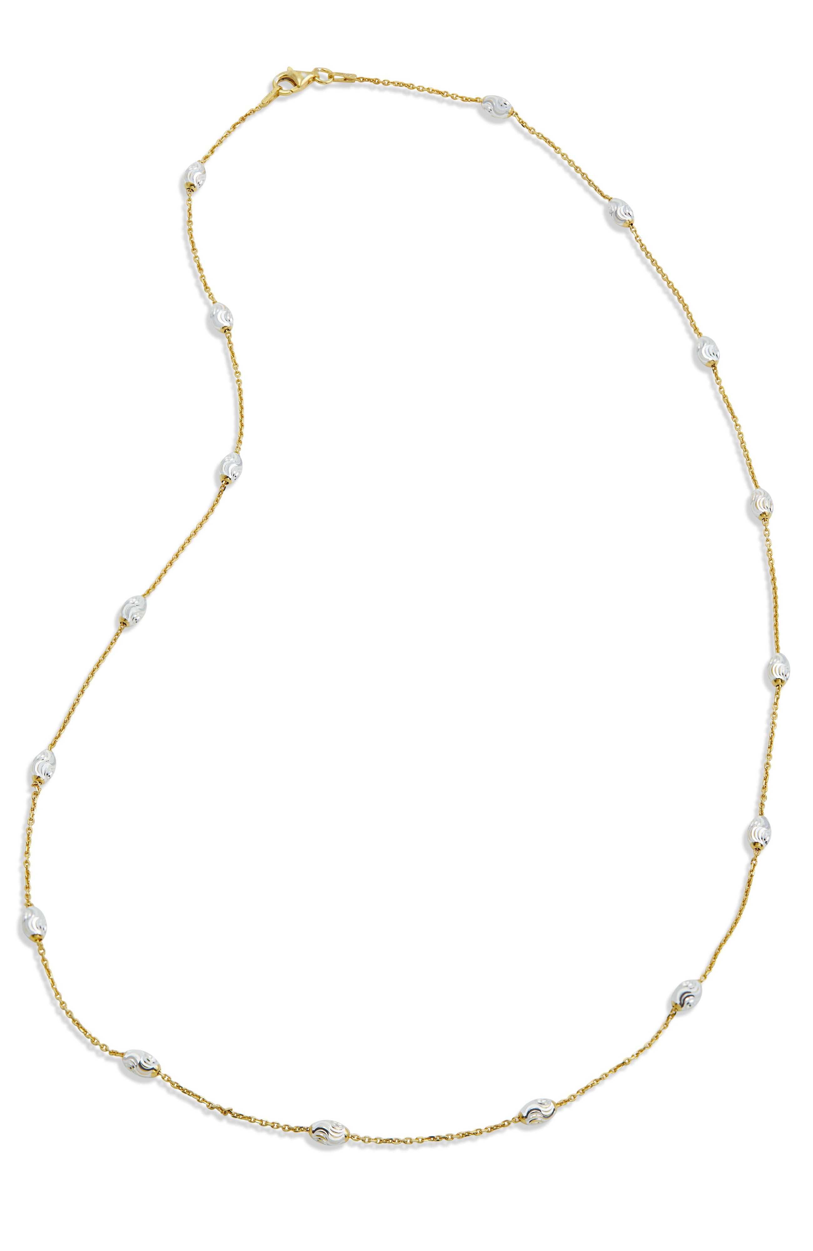 18k Gold Vermeil two-tone 24"