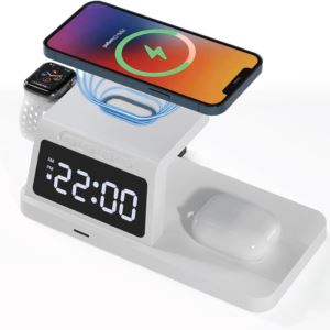 Cx5278 Chargeworx - 4-in-1 Wireless Charging Alarm Clock