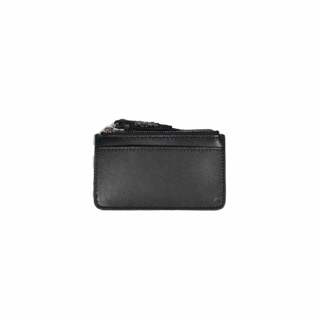 Icon Evening Card Holder In Genuine Black Leather