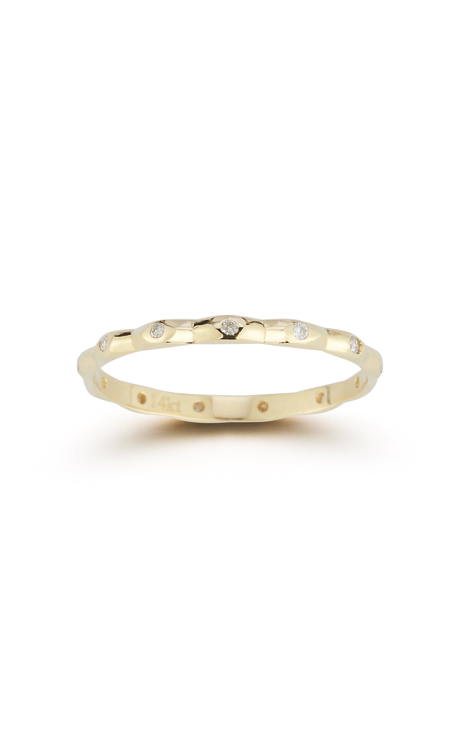 14K White Gold & Diamond Band Ring