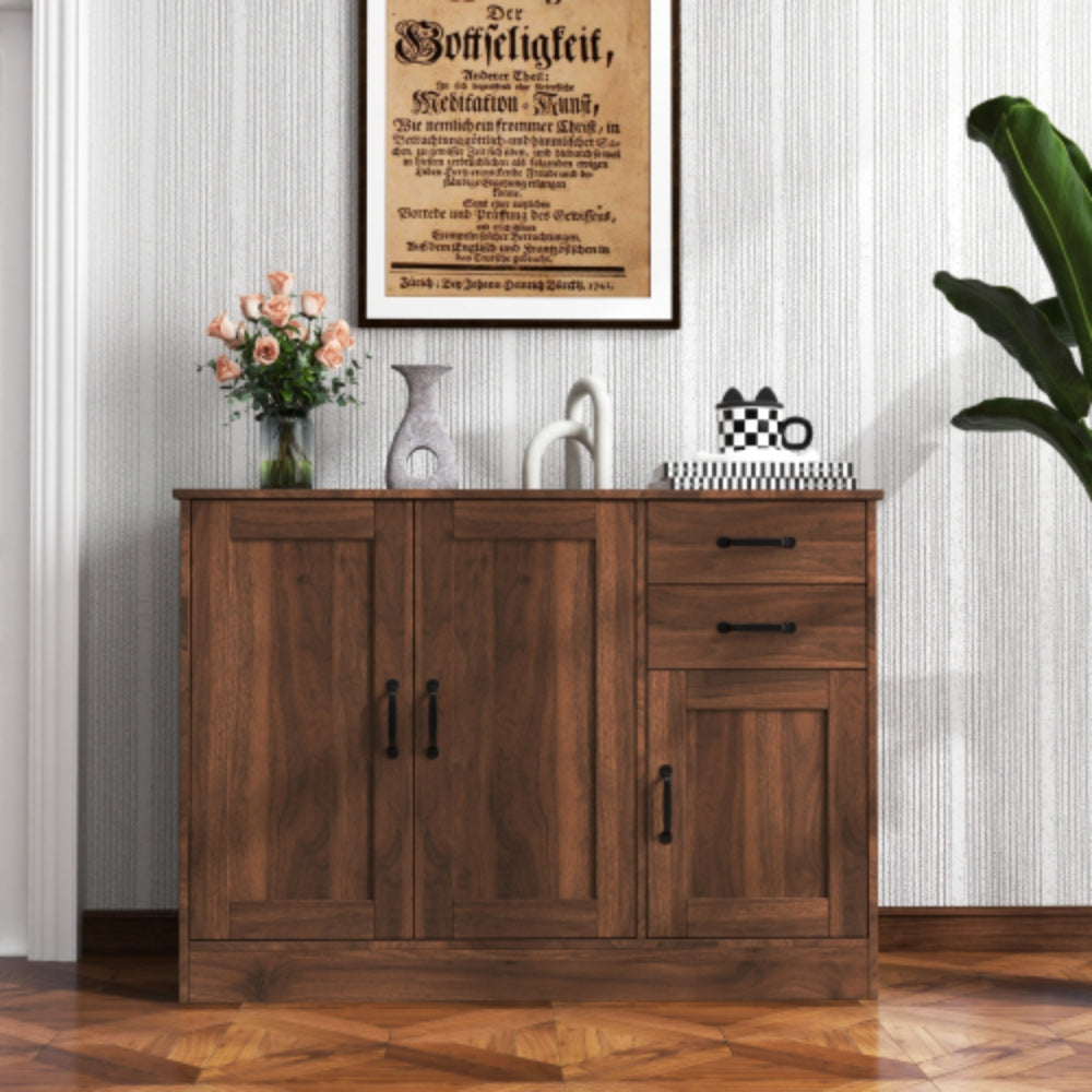 Hivvago Stylish Wood Buffet Sideboard With 2 Doors 1 Storage And 2 Drawers