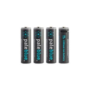 PB-AA-C Pale Blue Lithium Ion Rechargeable AA Batteries - 4 pack