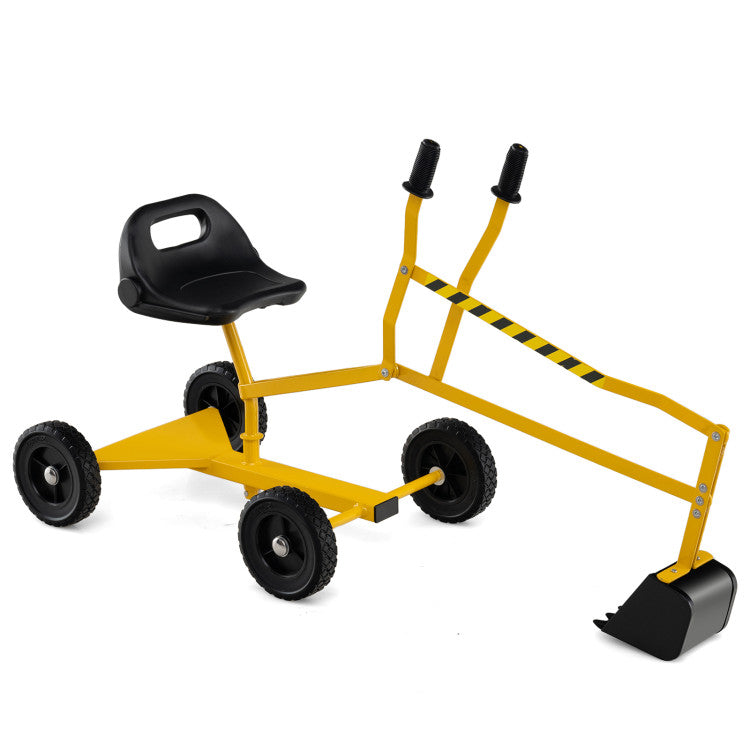 Sand Digger for Kids Sandbox Toy Digger with 2-Handed Controls and Flexible Shovel
