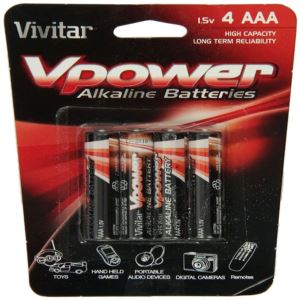 Vivitar V-4AAA-ALK-PR AAA Battery Alkaline - (4 Pack)