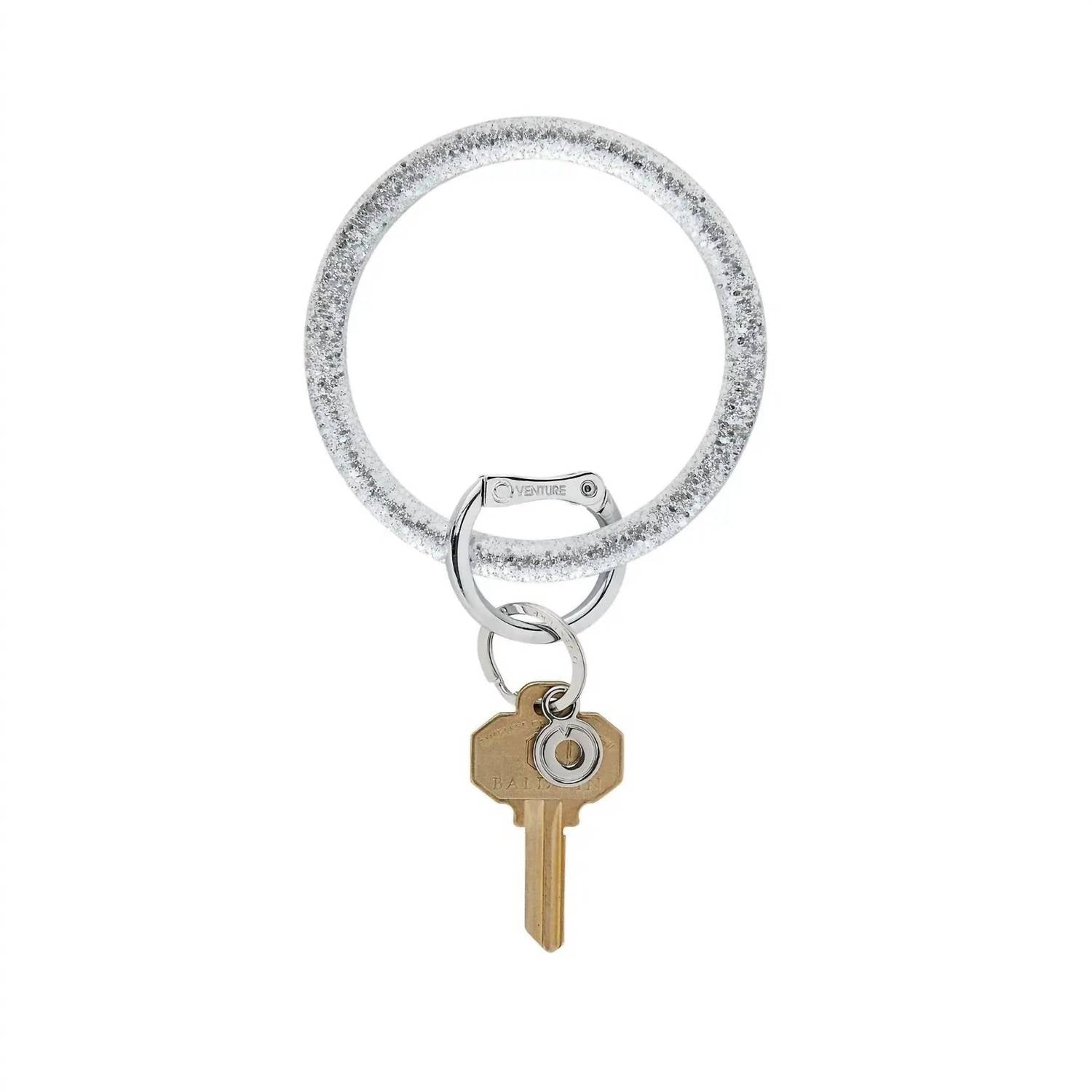 Resin Big O Key Ring In Disco Ball
