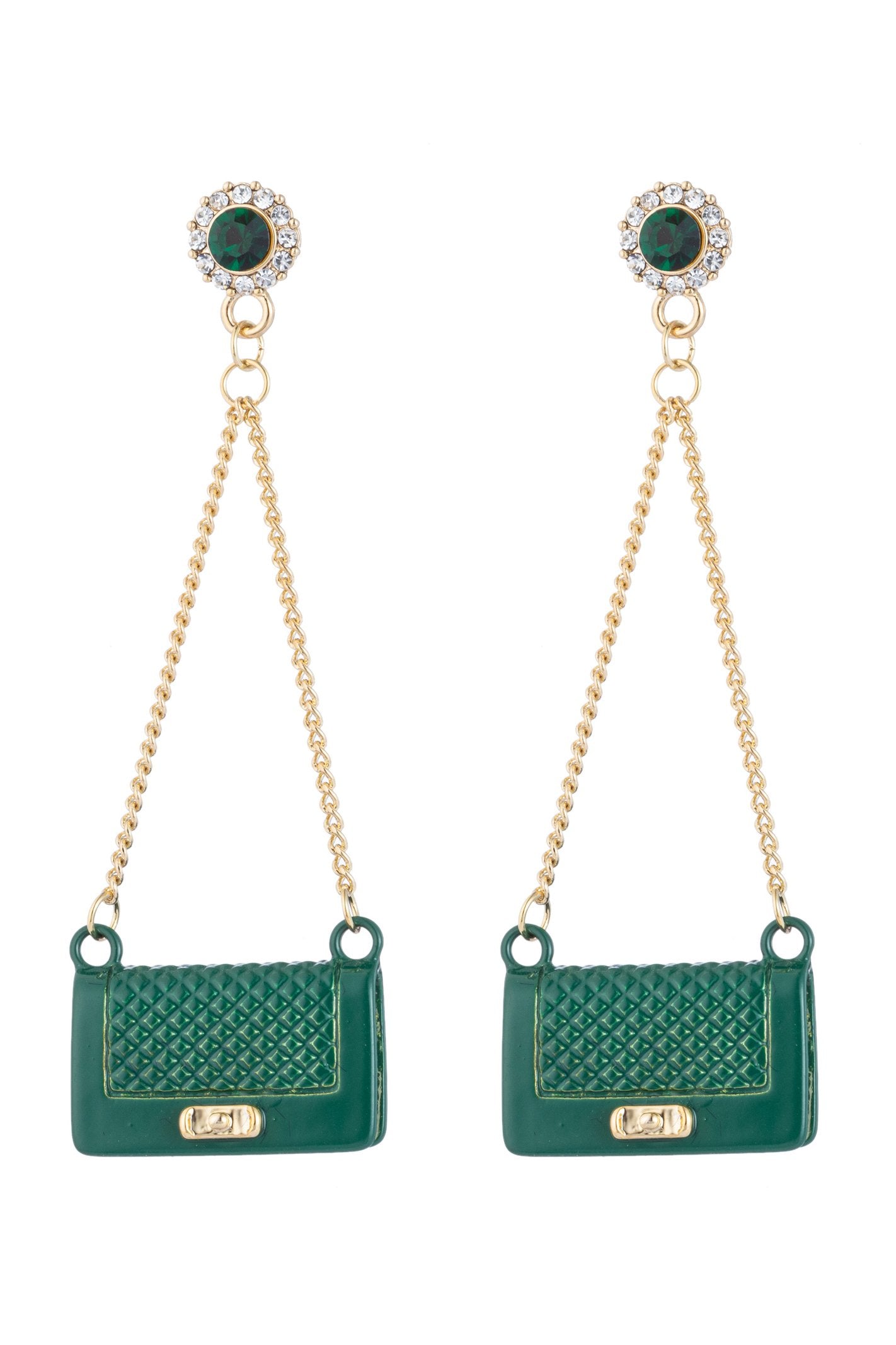 Ella Purse Earrings - Green