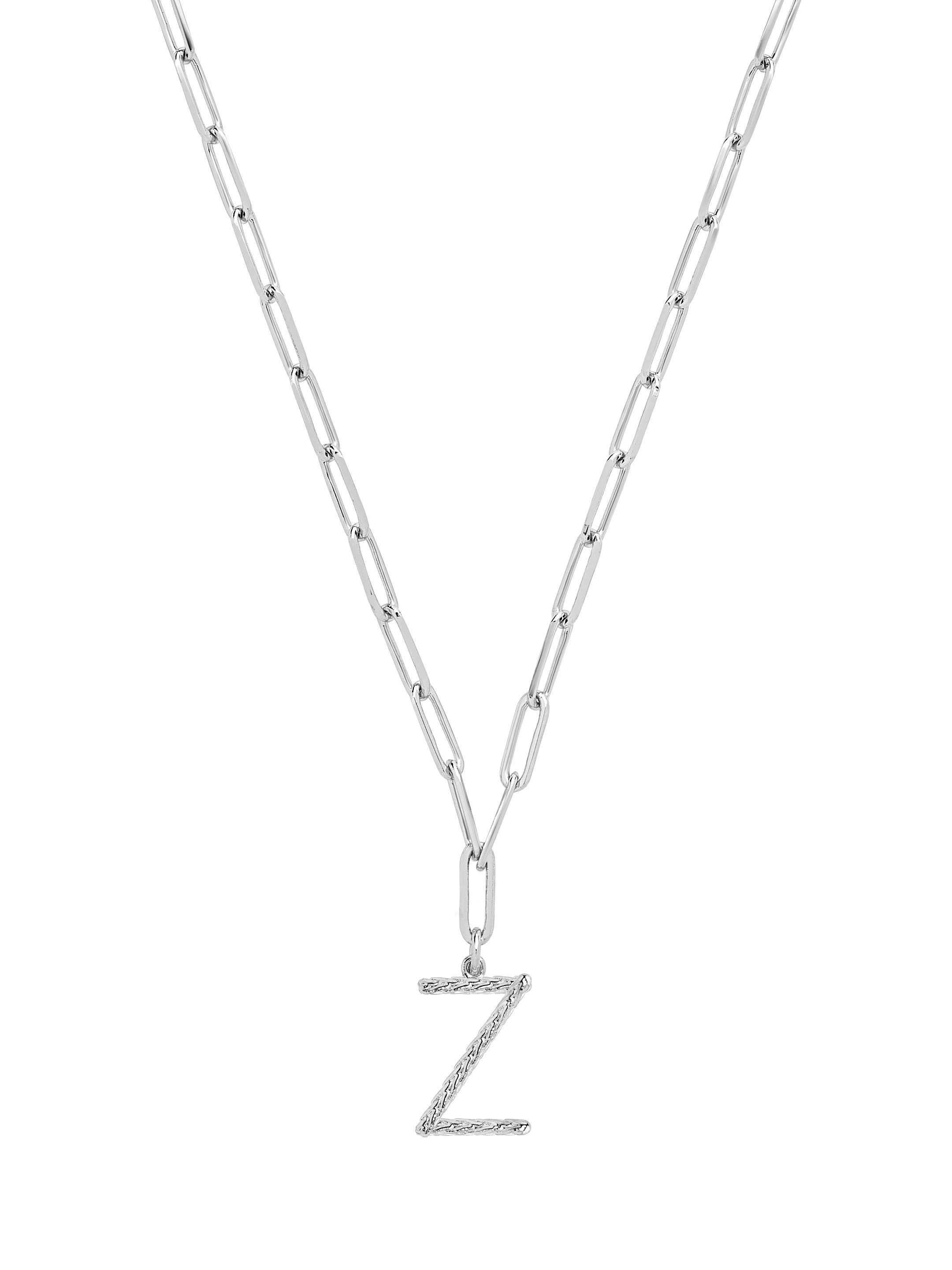 Braided Initial Pendant Necklace