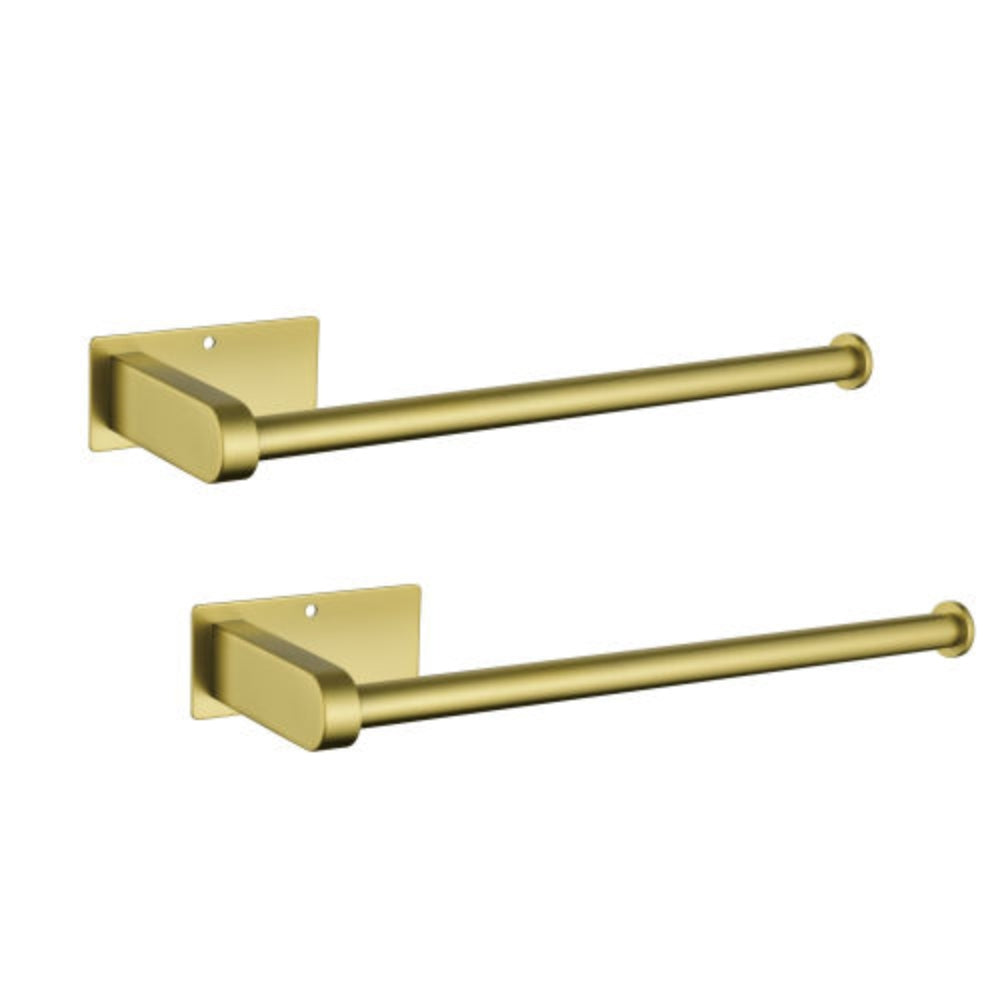 Hivvago Brushed Gold Paper Towel Holder Wall Mount - 2 Pack