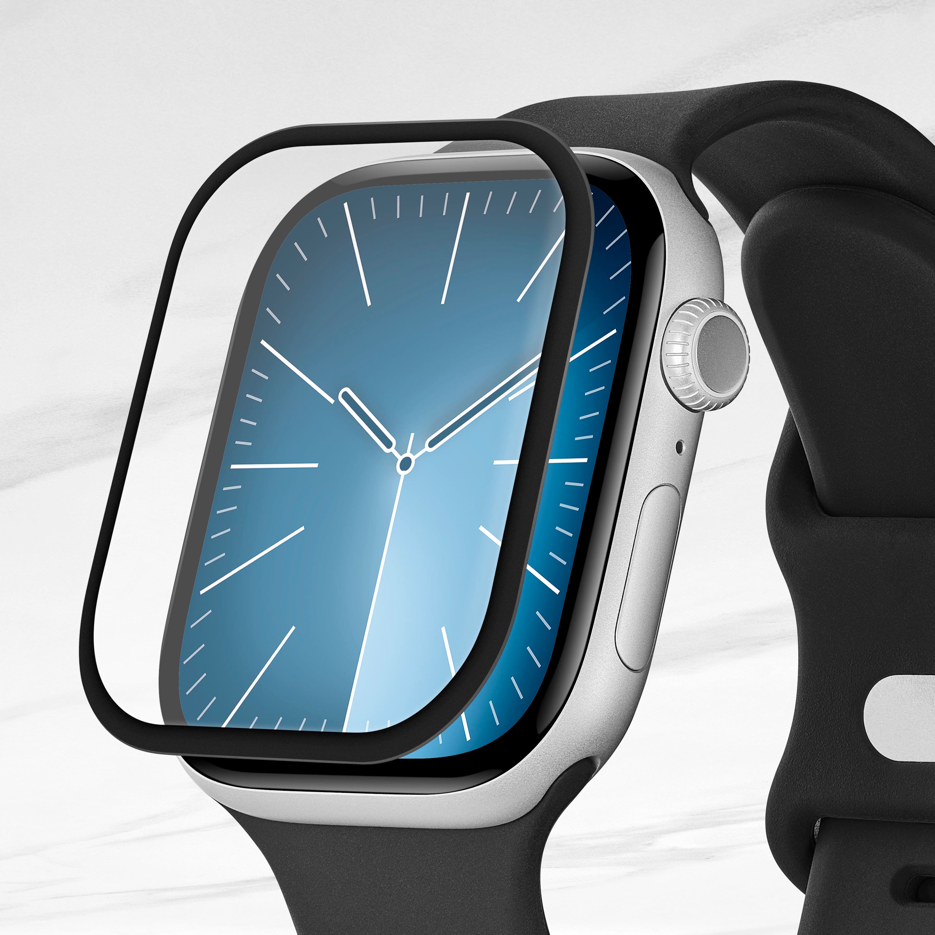 Insignia™ - Hybrid Glass Screen Protectors for Apple Watch 46mm 2024 (2-Pack) - Clear