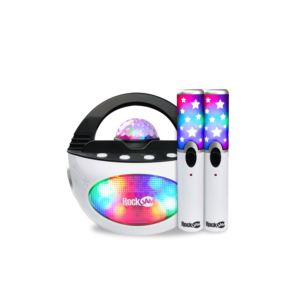 RockJam RJK-POP-DUO-BK K-POP DUO Portable Karaoke Machine w/ Two Wireless Microphones Black