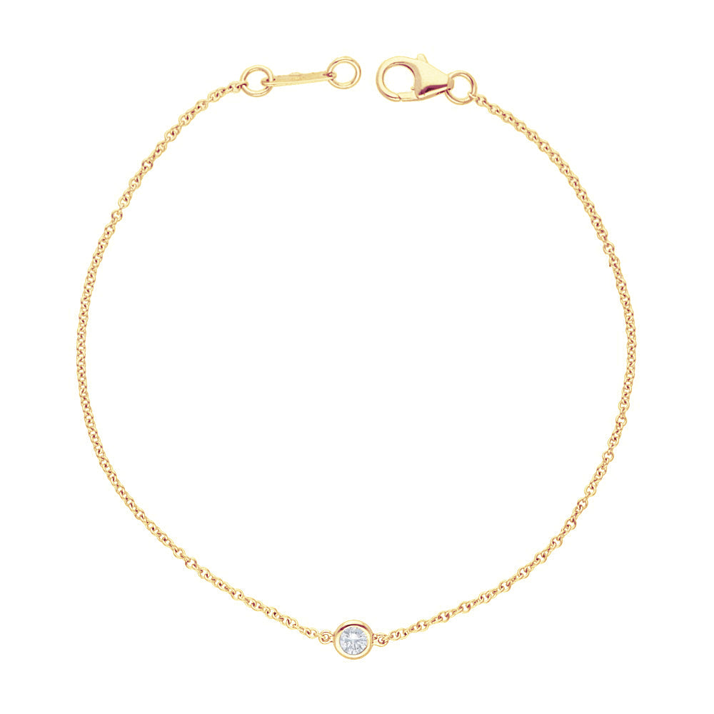 14K Yellow Gold 0.15cts. Diamond Bracelet