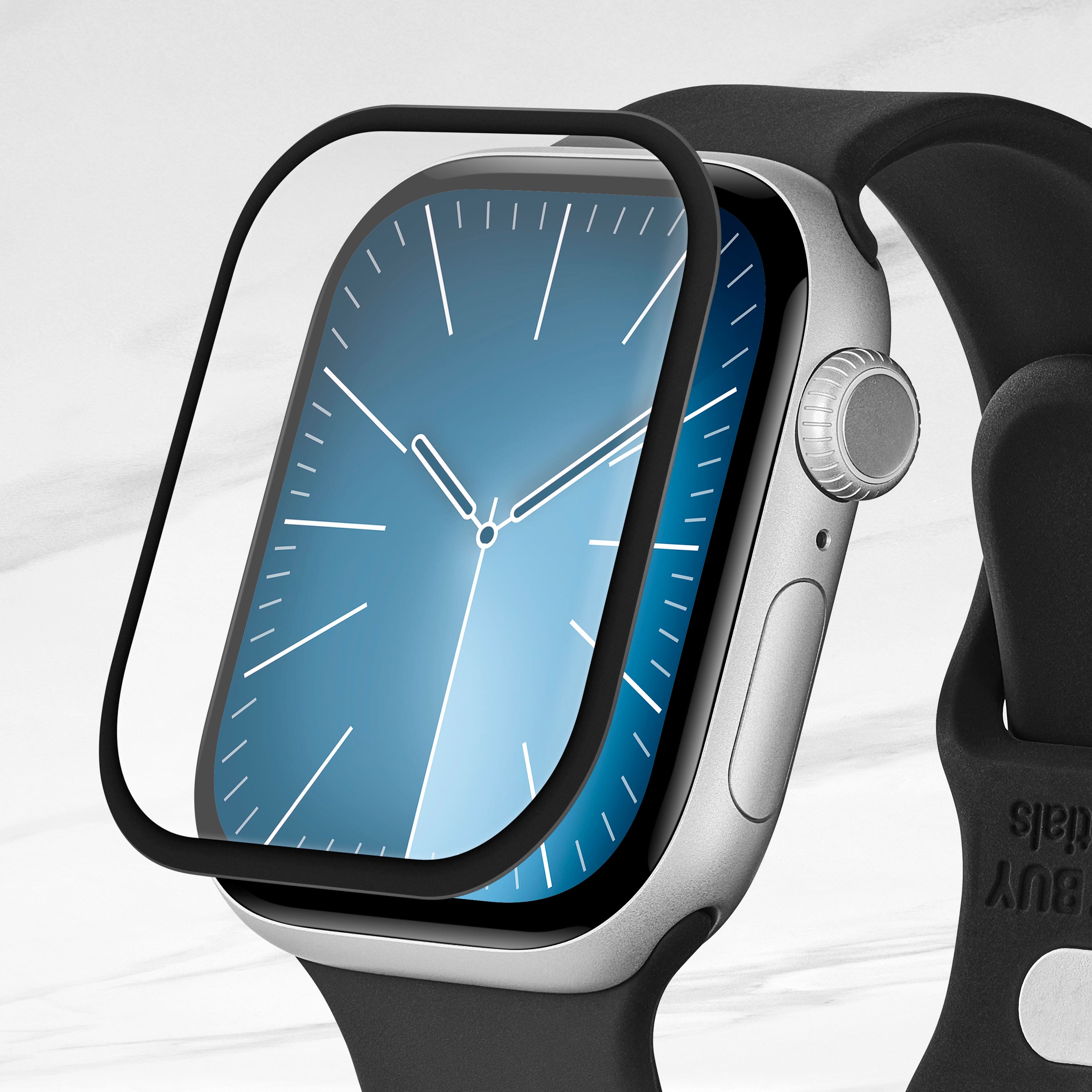 Insignia™ - Hybrid Glass Screen Protectors for Apple Watch 42mm 2024 (2-Pack) - Clear