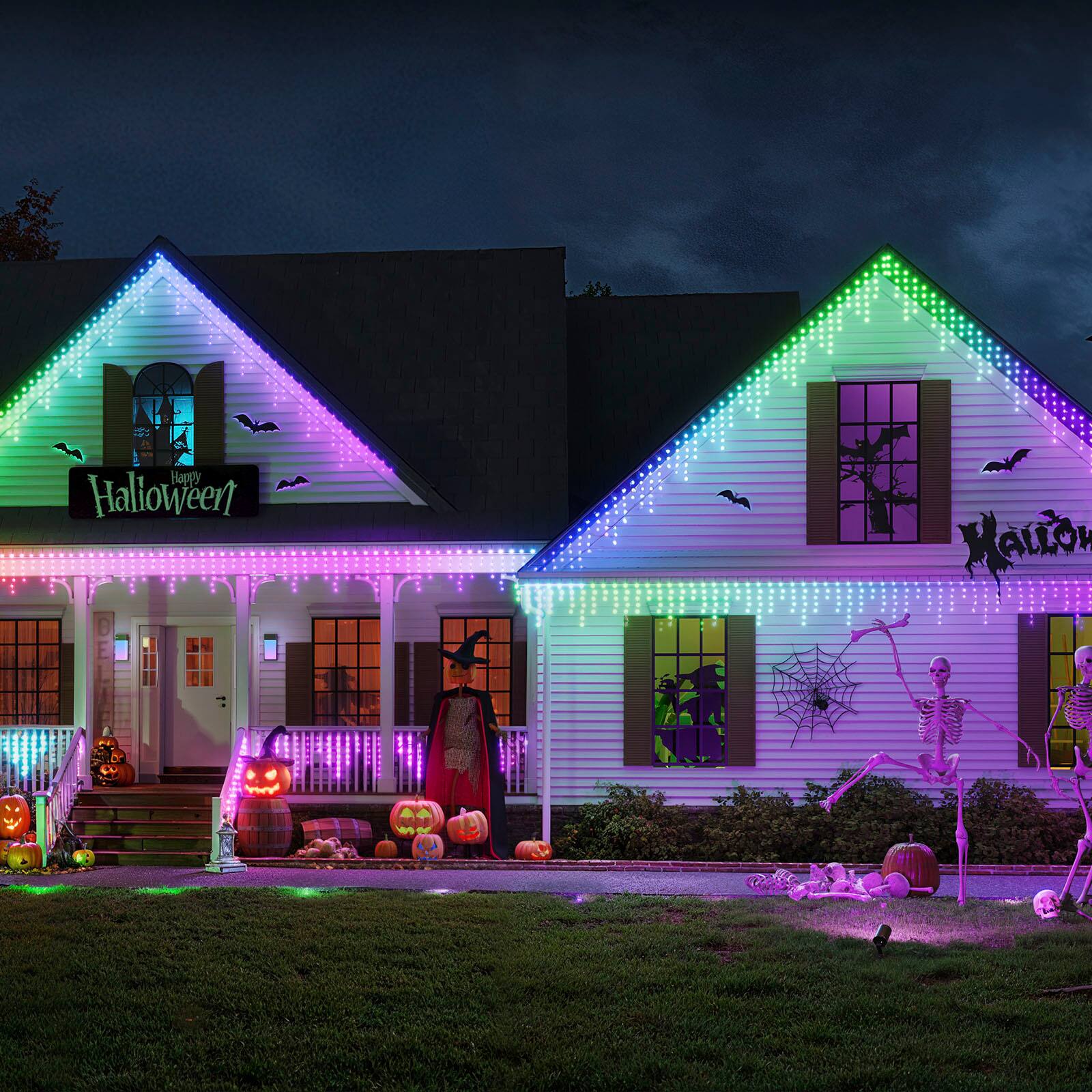Govee - RGBIC 32.8ft Icicle Lights - Multi