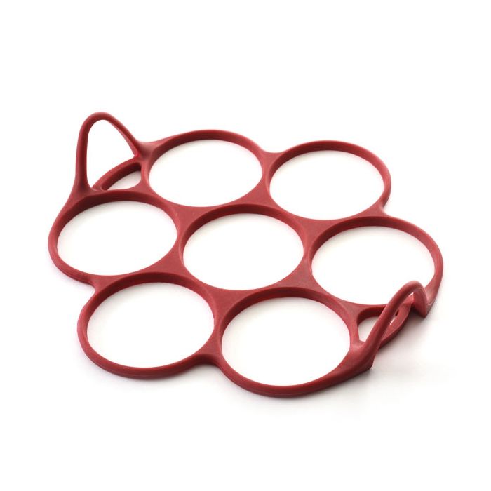 Norpro Silver Dollar Pancake and Egg Ring, Red