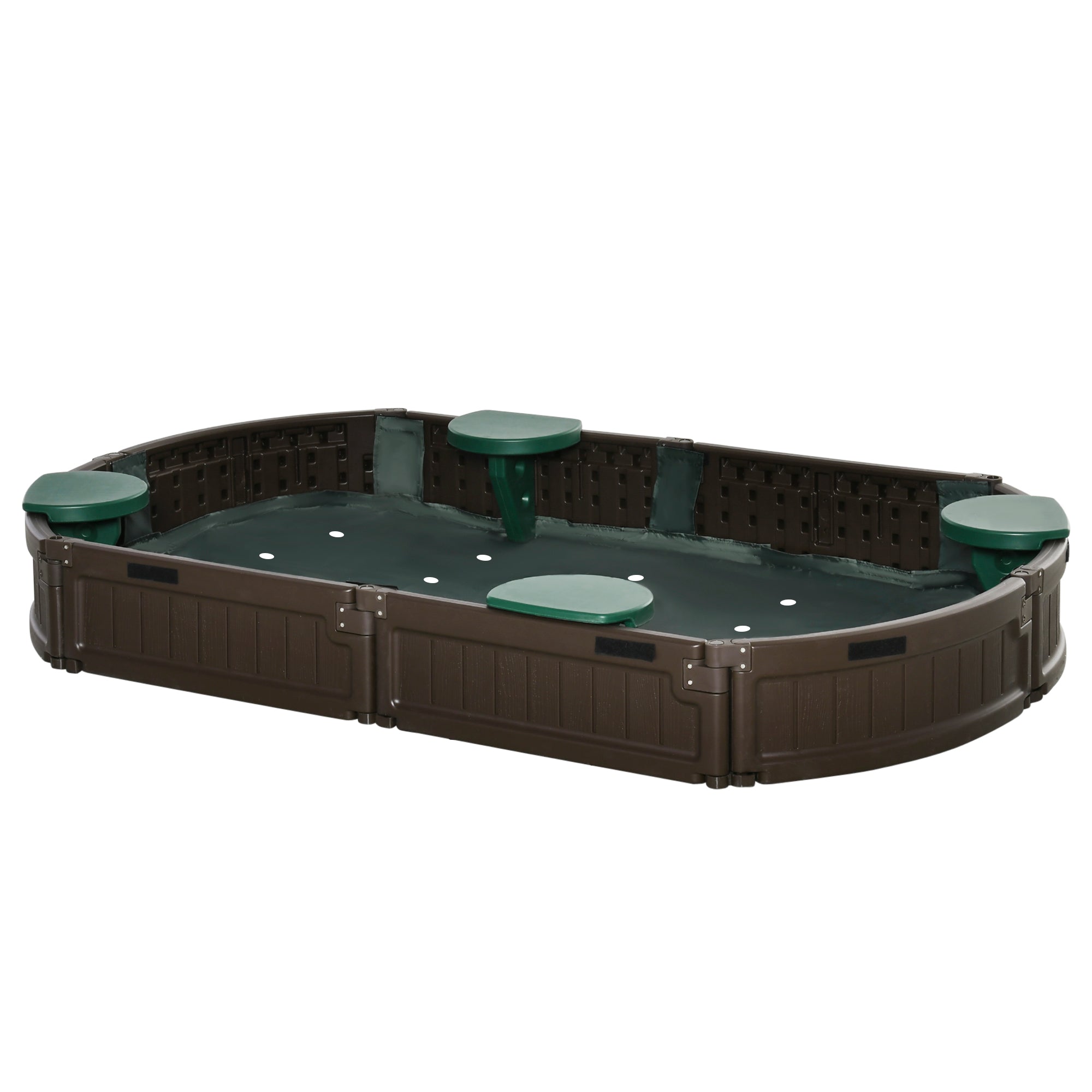 Streamdale Kids Outdoor Sandbox with Cover Garden Bed