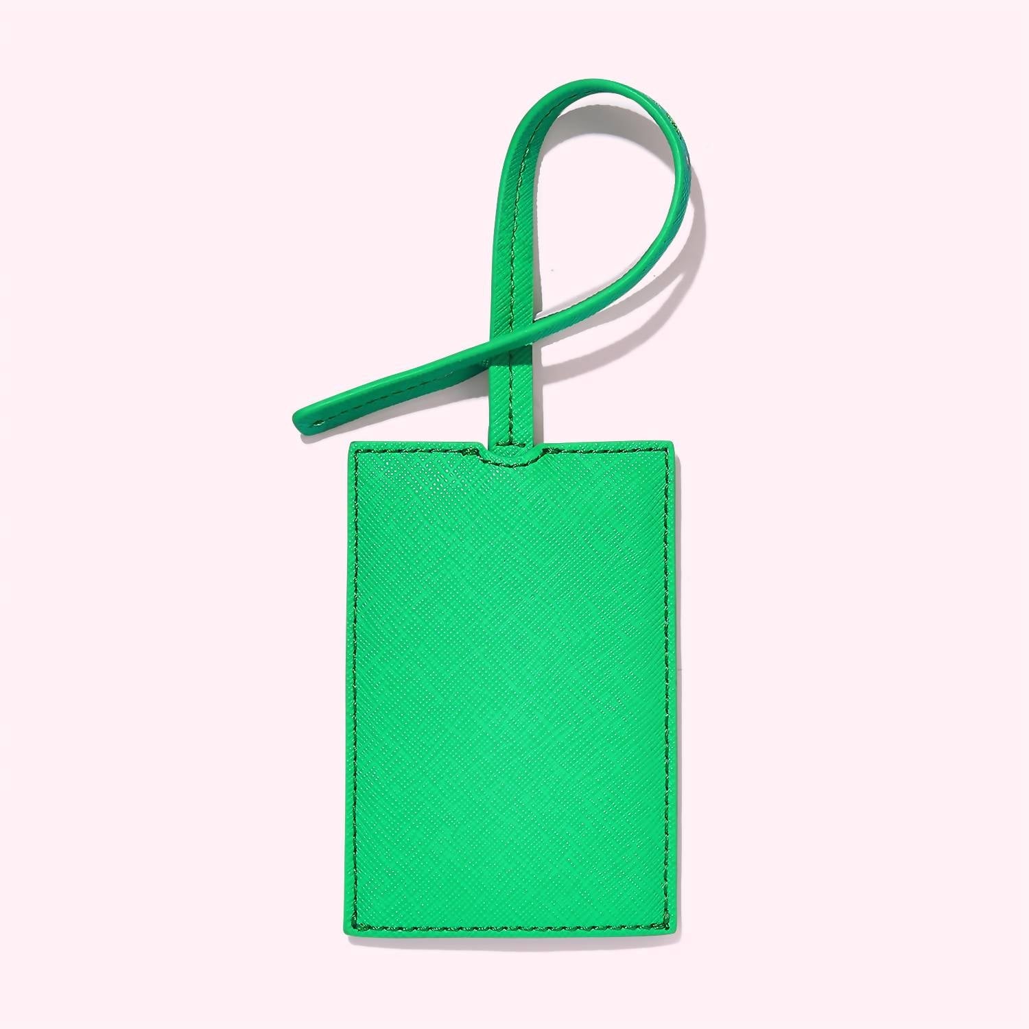 Textured Luggage Tag In Avocado