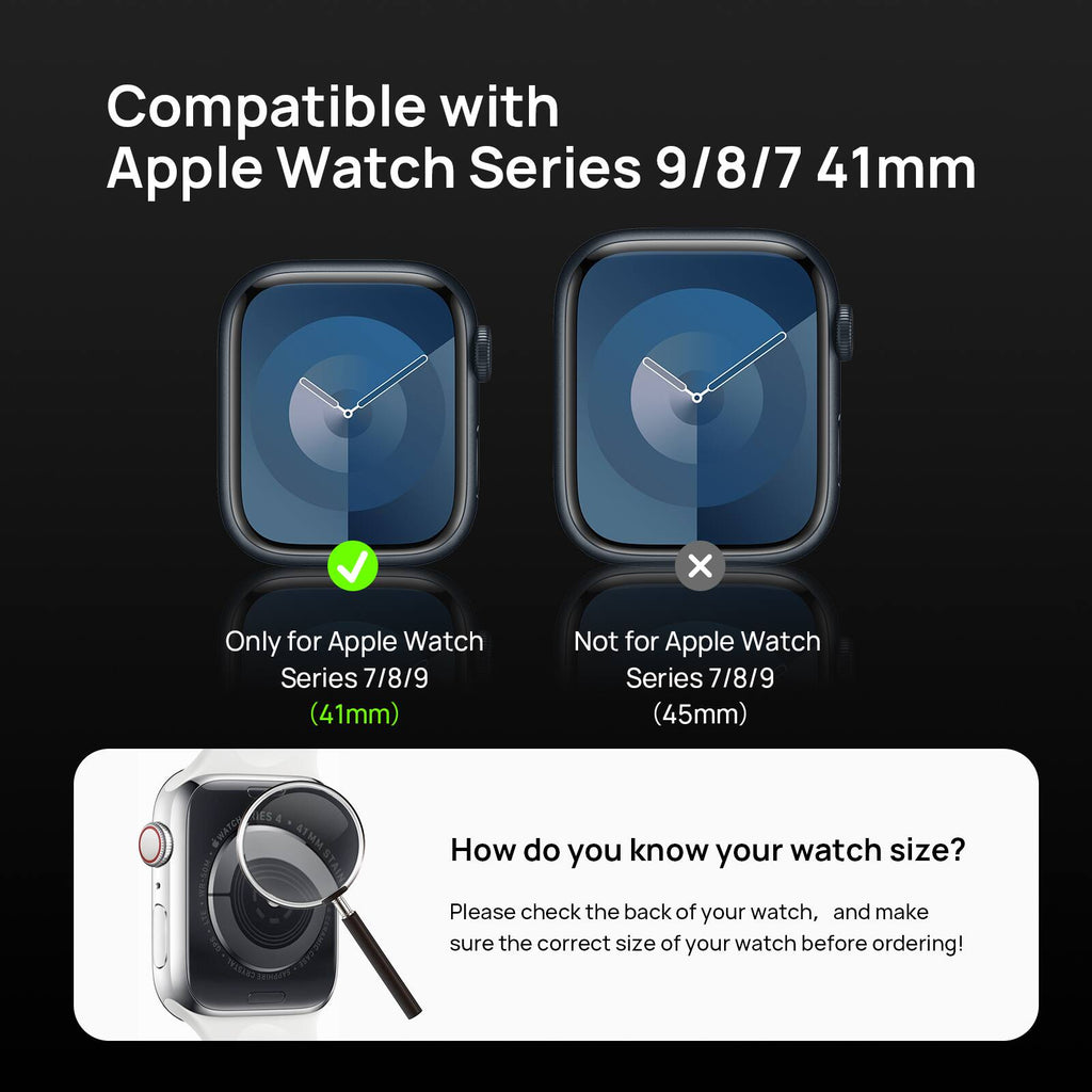 Sodi - 8 Pack for Apple Watch Screen Protector 41mm Series 9/8/7, Anti-Scratch, Touch Sensitive, Soft HD TPU Film, Bubble Free - Clear
