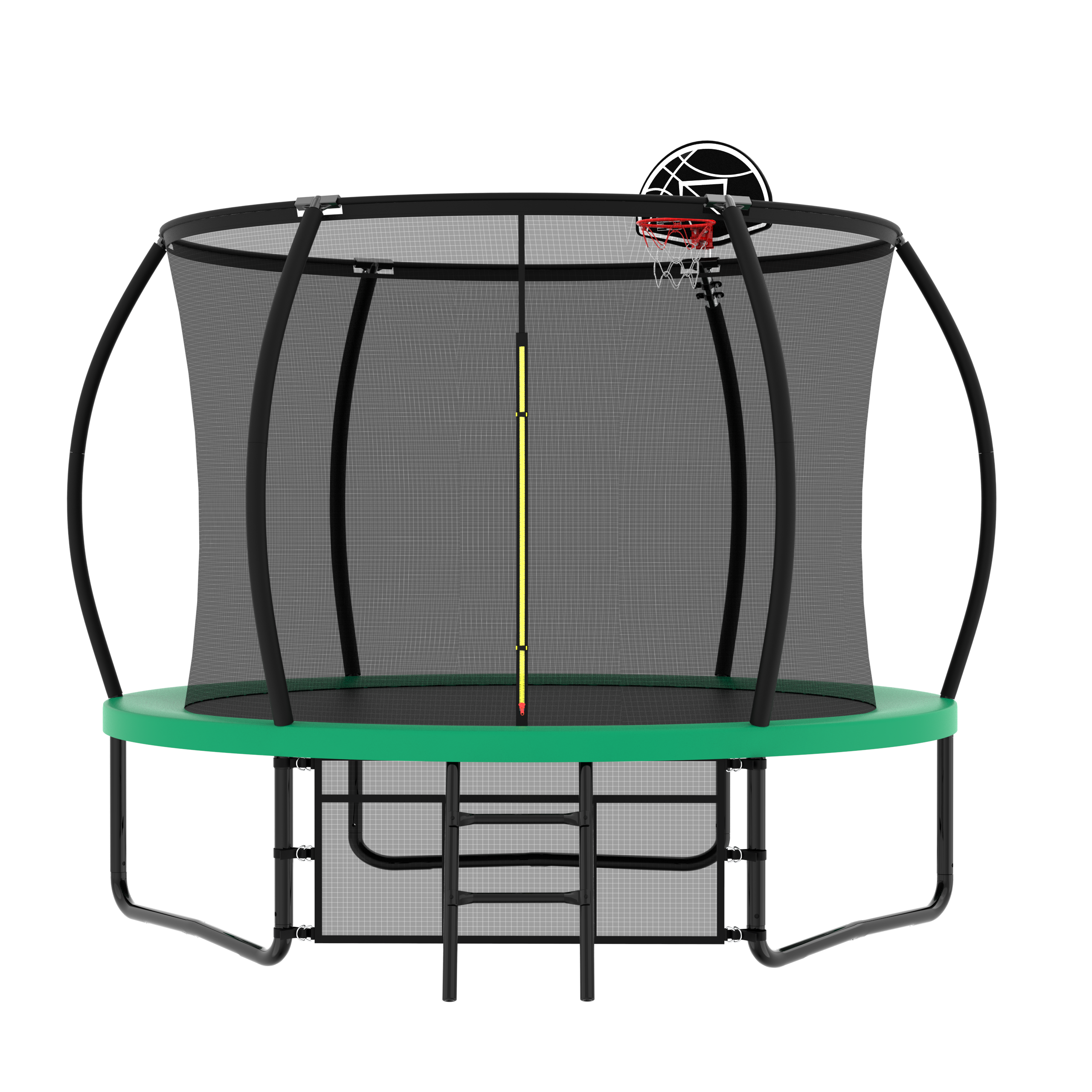 Streamdale 10FT Pumpkin Style Trampoline with Safety Net and Ladder