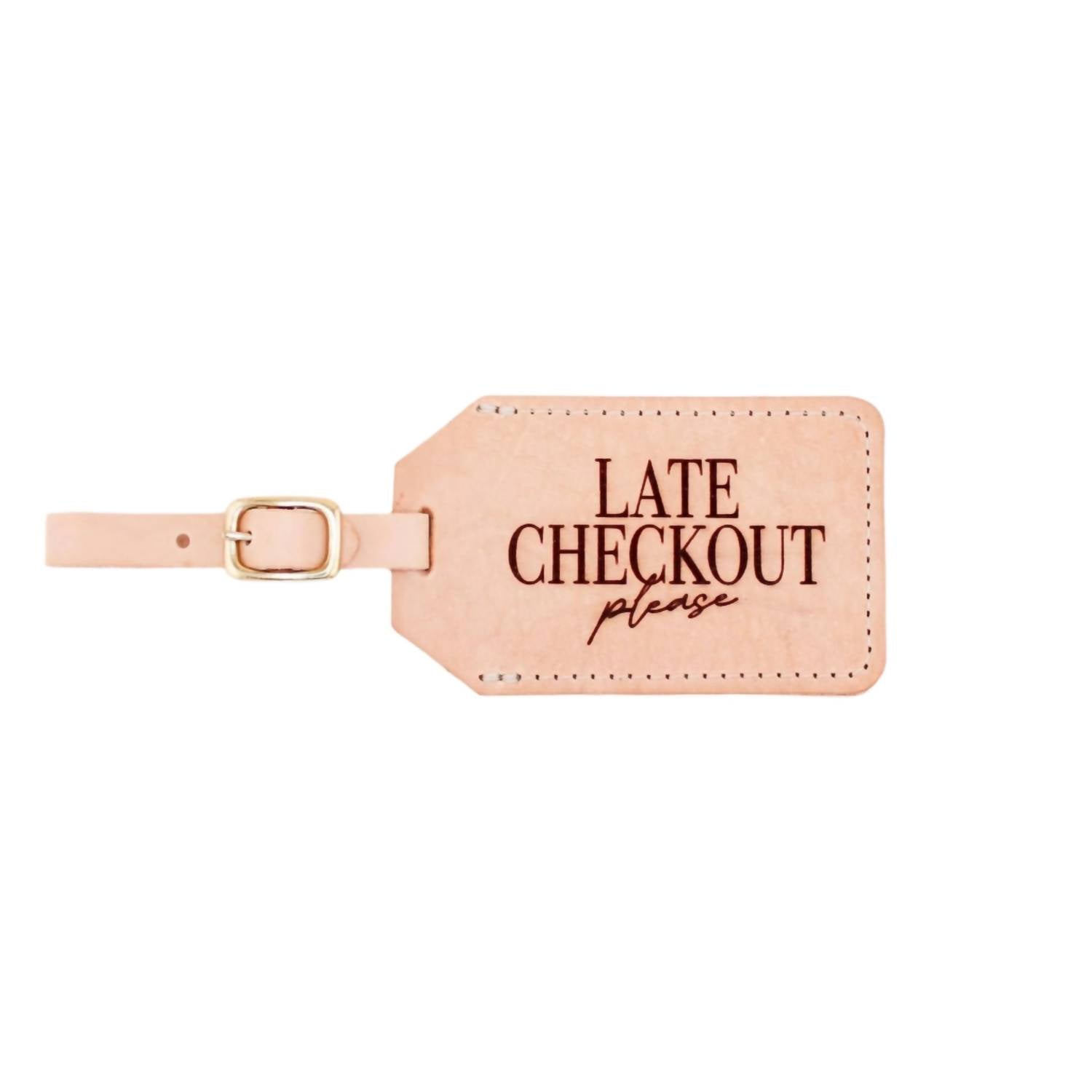 Late Checkout Luggage Tag In Peach