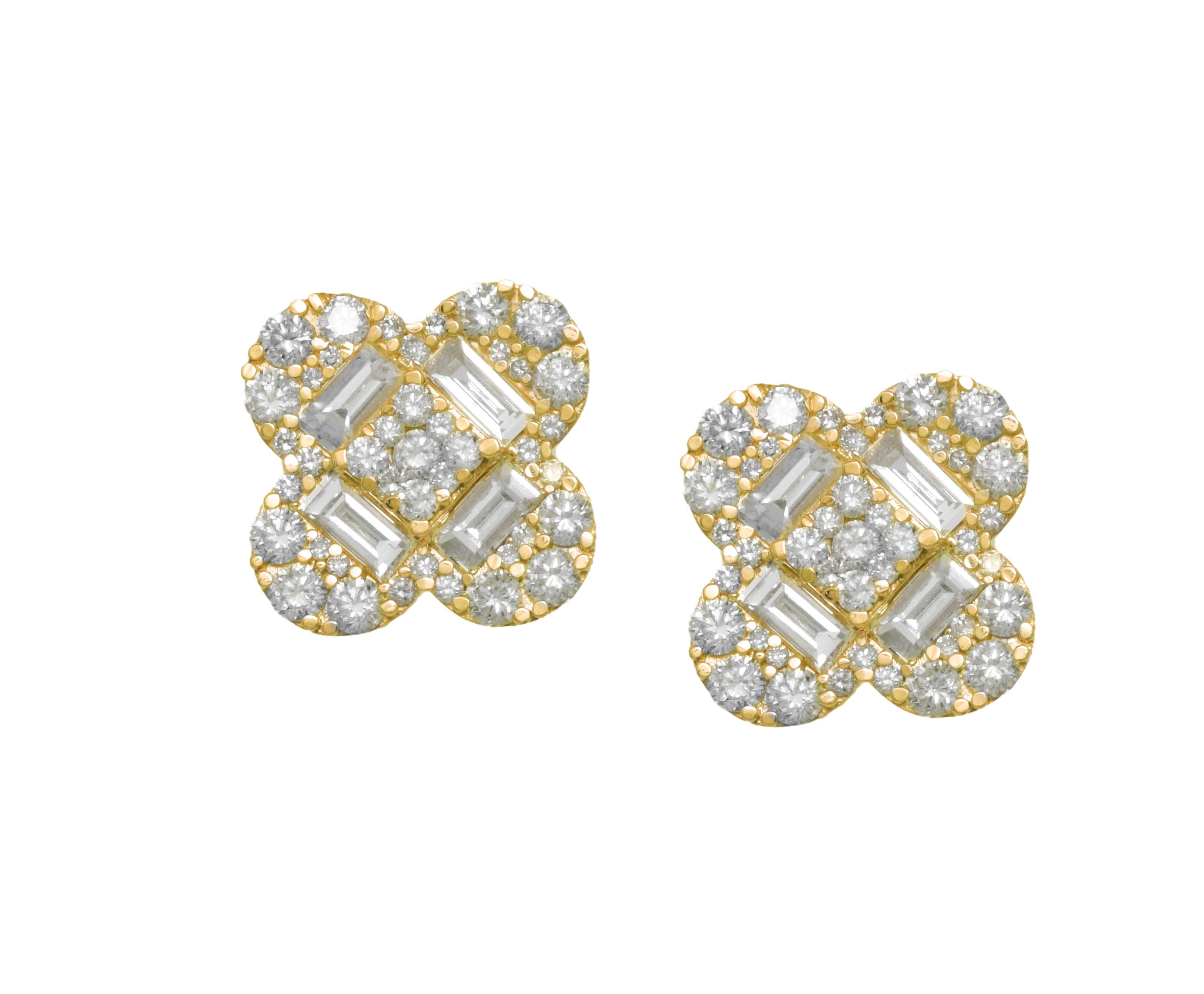 14K Yellow Gold Flower Shape 1.30ct. Pendant