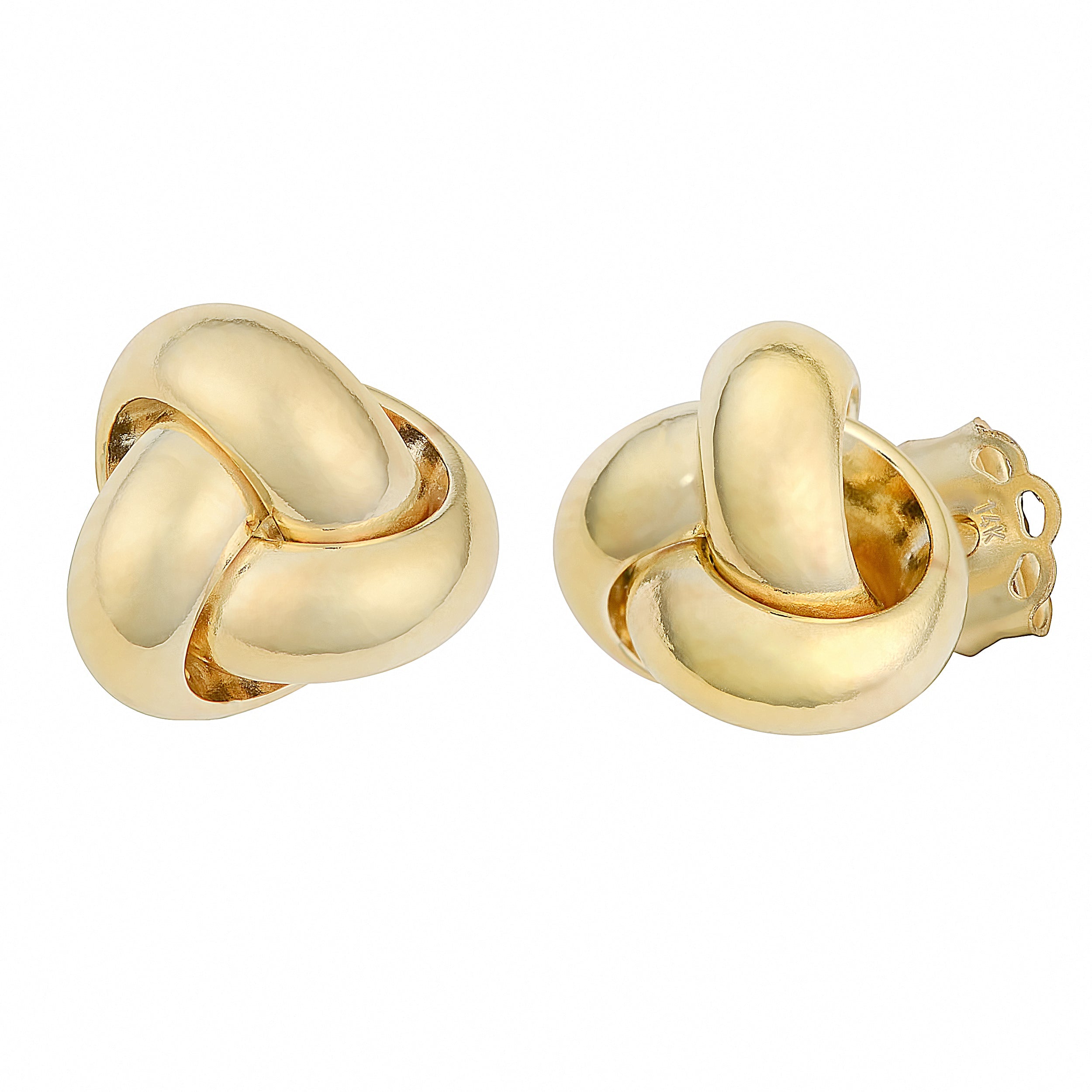 14k Yellow Gold Polished Love Knot Earrings