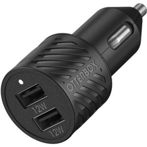 Otterbox D-78-52700 USB-A Dual Port Car Charger - Premium/Black