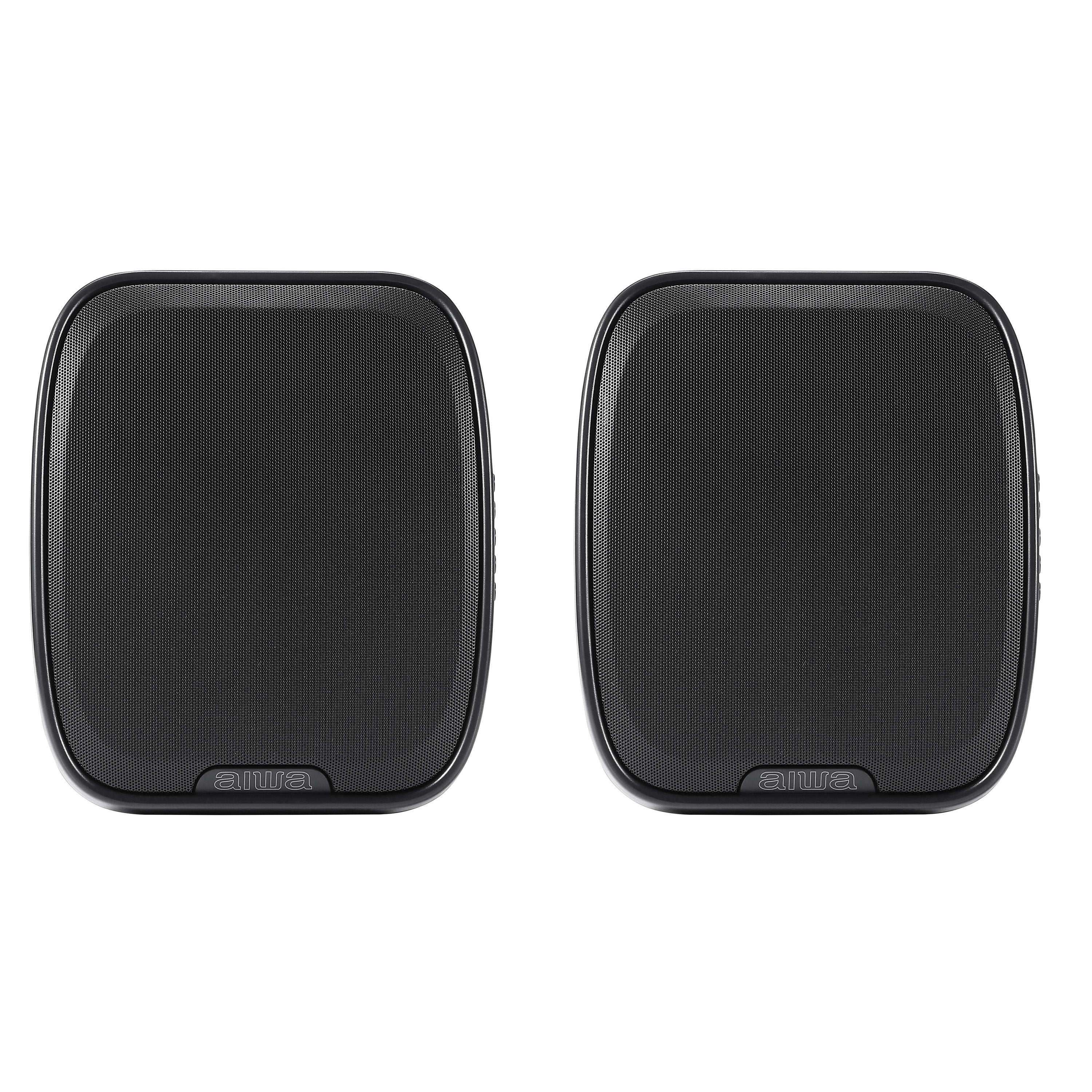 Dual Wireless Wall Mounted Speaker Pair w/ Rechargeable Battery